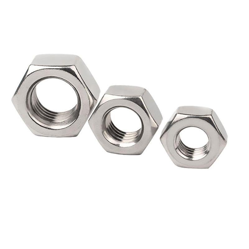 [Australia - AusPower] - (100Pcs) Hex Nut, M5-0.8 Stainless Steel 304 (18-8) Hex Nut M5(100pcs) Silver 