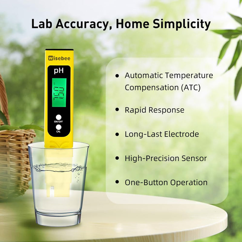 [Australia - AusPower] - Wisebee pH Meter for Water & Digital Kitchen Timer 