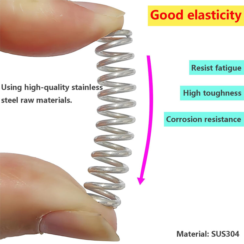 [Australia - AusPower] - 10Pcs Stainless Steel Springs, Compression Springs, Wire Diameter 1.2mm, 10mm OD, 70mm Free Length, Springs for Shop and Home Repair OD 10mm*70mm 