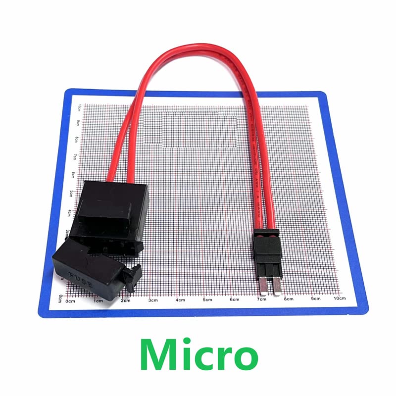5 PCS Repair Car Fuse Holder Connector - Mini ATM Acc Fuse Tap, 32V, 20 Amp, 16AWG, 23CM Cable - Comfortably Tap and Test Automotive Circuits, Perfect for Hard to Reach Fusebox Panels