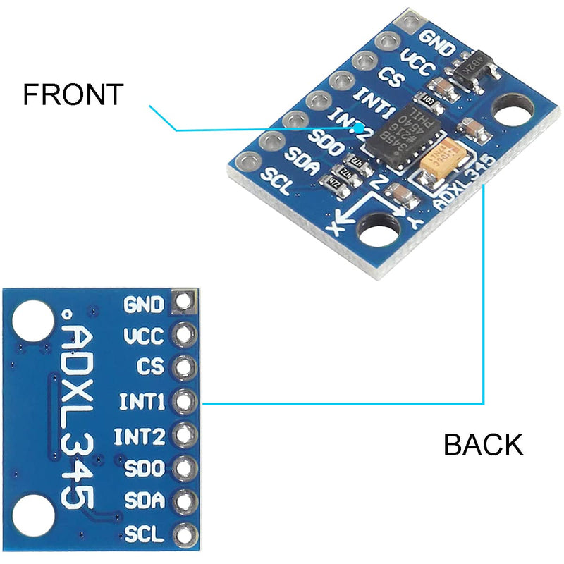 [Australia - AusPower] - Youmile 2pcs GY-291 ADXL345 IIC/SPI Digital 3-Axis Digital Acceleration Tilt Module with Pinheader DuPont Cable for Arduino 