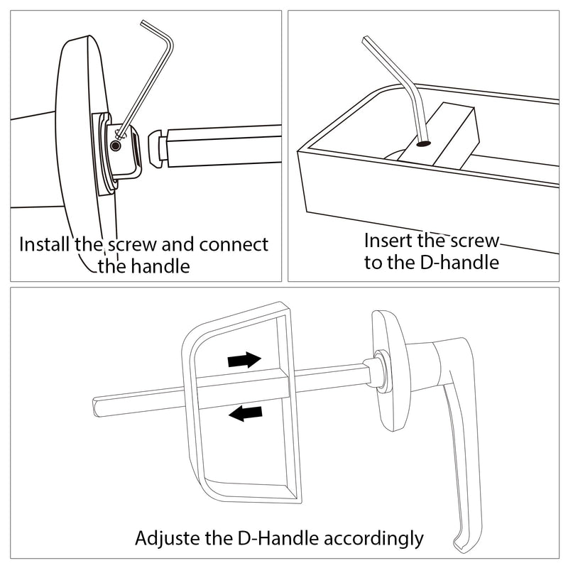 5-1/2" L-Handle Lock kit,EFFIBUILD Shed Door Latch with 4 Keys, 5-1/2" Stem Shed L-Handle Lock Kit for Sheds Doors, Playhouses, Chicken Coops,Camper, RV, Garage Door(Black). 1