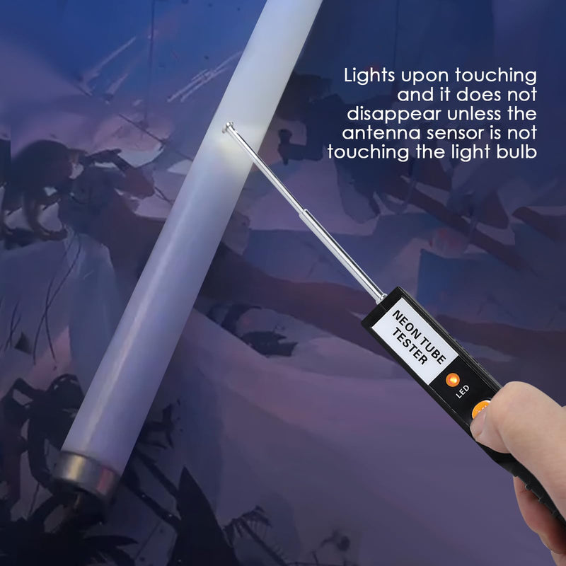 [Australia - AusPower] - Neon Tester, Portable Handheld Tube Tester（Always on）, Colour Discriminator Light Tube Detector for Neon Tube Light Lamp Light Tube(No Battery Included) 