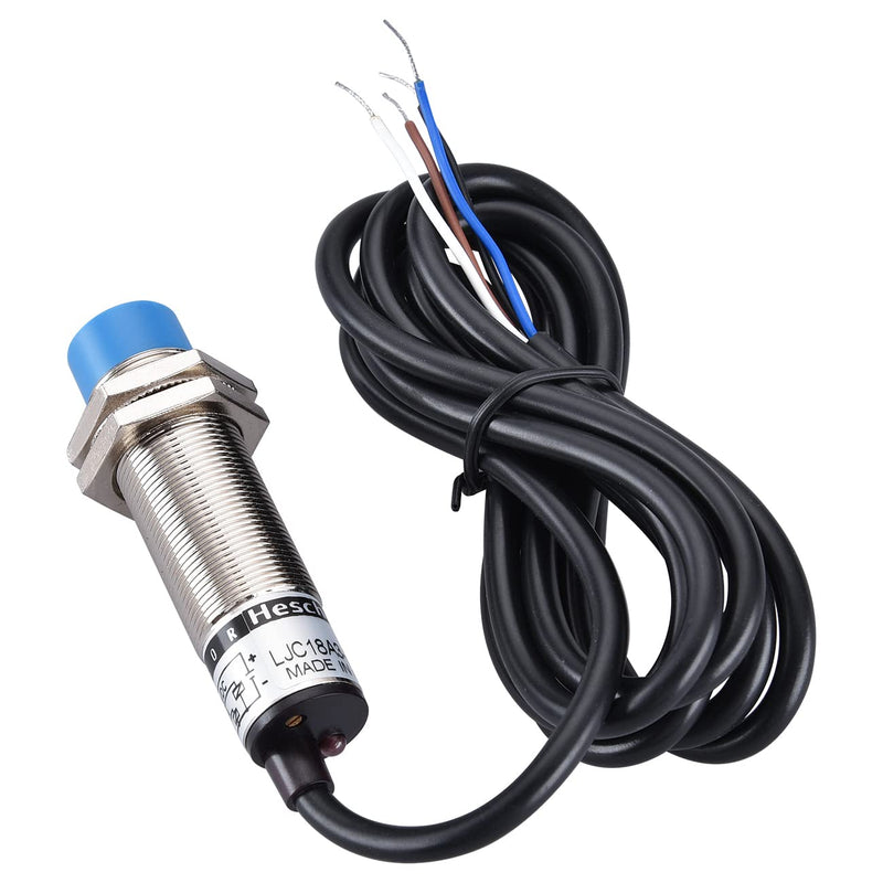 [Australia - AusPower] - Heschen M18 Capacitive Proximity Sensor Switch, Non-Shield Type, LJC18A3-B-Z/CY, Detection 10mm, 10-30VDC 200mA, PNP NO+NC, 4 Wires 