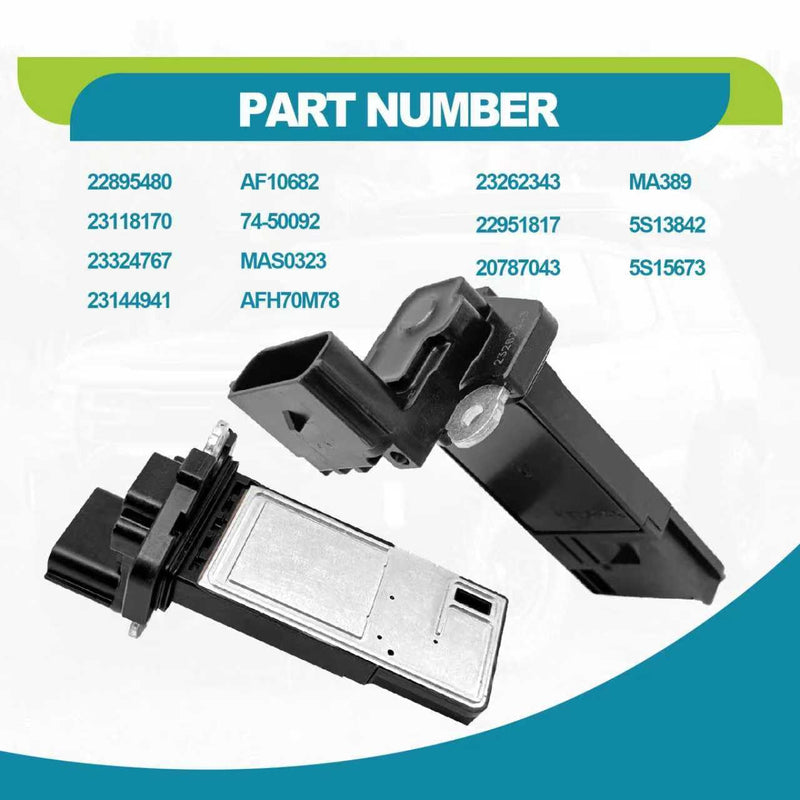 [Australia - AusPower] - Mass Air Flow Sensor Compatible with Buick, Cadillac, Chevy and GMC Vehicles 2012-2022, Enclave, Escalade, Impala, Silverado 1500, Sierra 1500, Tahoe, Yukon and More, Replace OE 23262343 