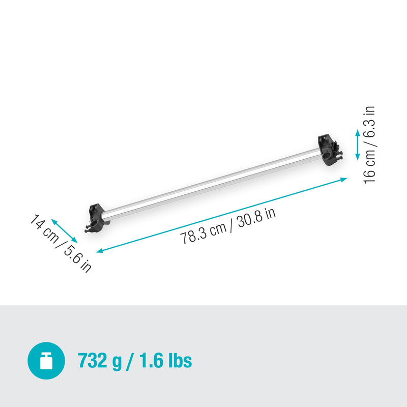 Gardena Device Holder Plus: Wall Mount for Home and Garden Tools, 78 cm Width, 60 kg Maximum Weight, Space-Saving, Flexibly Expandable, Individually Adjustable (3509-20)