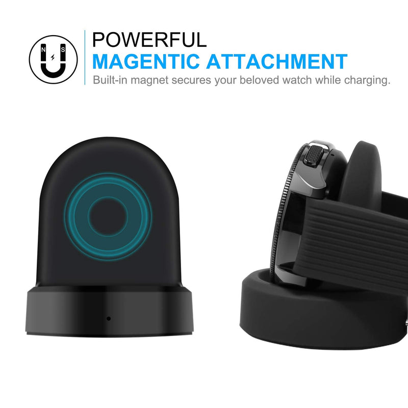 [Australia - AusPower] - Charger Compatible with Samsung Galaxy Watch 42mm/46mm, Upgraded Charging Cradle Dock for Galaxy Watch SM-R800/R810/R815 Smart Watch Charger (Not for Active), Black 