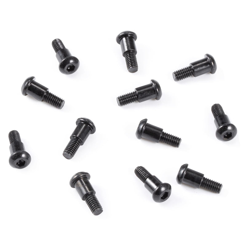[Australia - AusPower] - 10Pcs M3x4x10mm Hex Buttonhead Incision Kingpin Shoulder Screws for Axial SCX10 AR44 AR45 Capra F9 Portal Axle Upgrade Parts(10PCS Black) 12pcs Black 