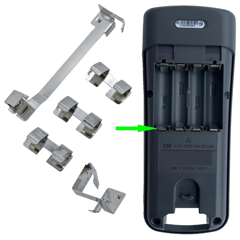 [Australia - AusPower] - Battery Compartment Contact Piece Kit Replace for FLUKE 1503 1507 1508 1577 1587CFC Multimeter Battery Spring Contact Plate Replacement Parts/Batteries Holder Fixing Clip 
