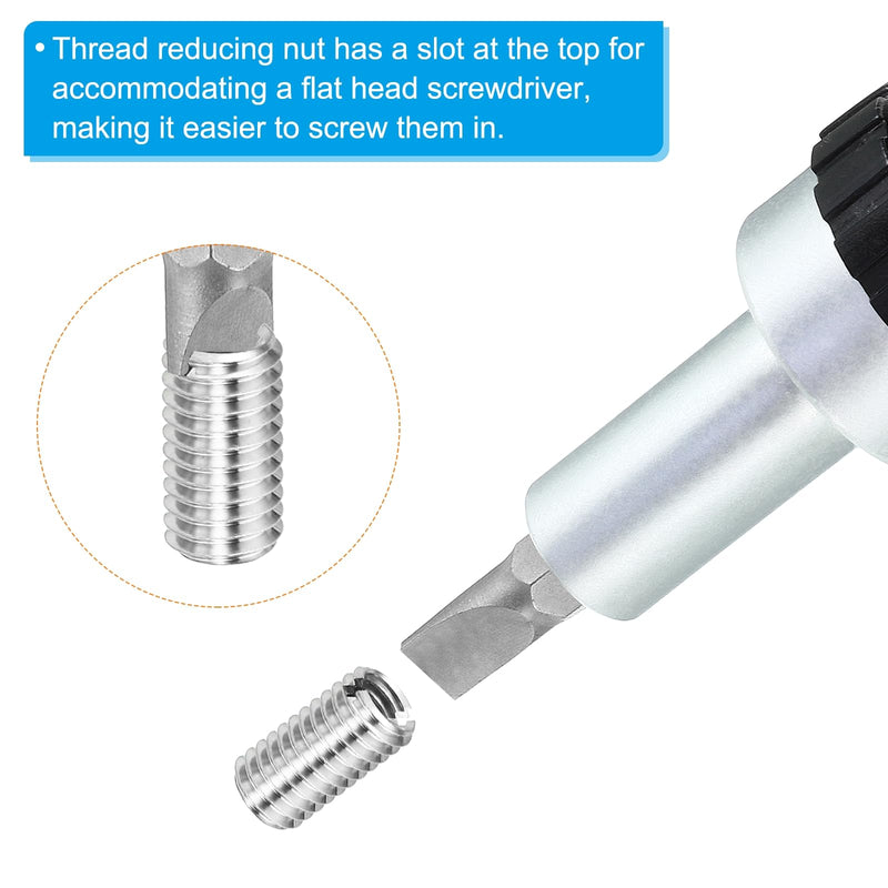 [Australia - AusPower] - PATIKIL Thread Adapters Sleeve Reducing Nut, 6 Pcs M10*1.5 Male to M8*1.25 Female Repairing Insert Nut Screw Reducer Conversion Stainless Steel Fastener 20mm M8xM10x20mm 