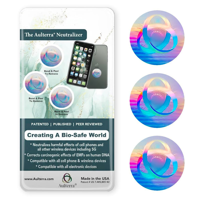 [Australia - AusPower] - Aulterra EMF Neutralizer Sticker for Cell Phones, Laptops and Mobile Devices to Neutralize Harmful Effects Including 5G 