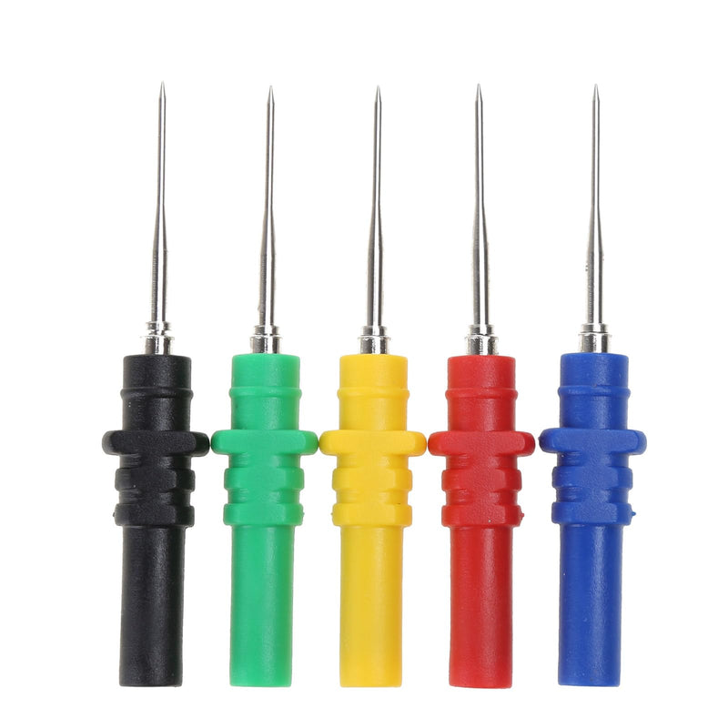 [Australia - AusPower] - 5pcs Test Back Probe Pin,Non-Destructive Pin Test Probes Pin Insulation Piercing Needle Multimeter Test Probe 