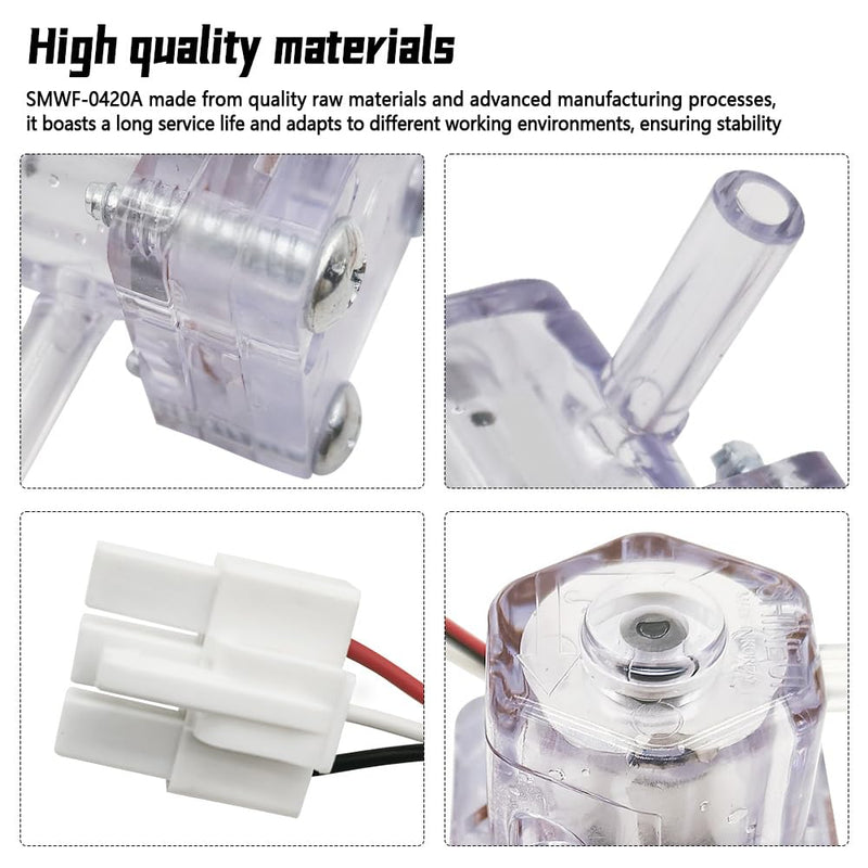 [Australia - AusPower] - SMWF-0420A Hall Flow Sensor Miniature Flowmeter for Water Purifiers Refrigerator Ice Makers Coffee Maker, Precision Water Flow Sensor 