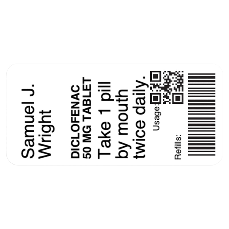 [Australia - AusPower] - DYMO LabelWriter Durable Laboratory and Medical Labels, 25 mm x 54 mm, 500 Labels 
