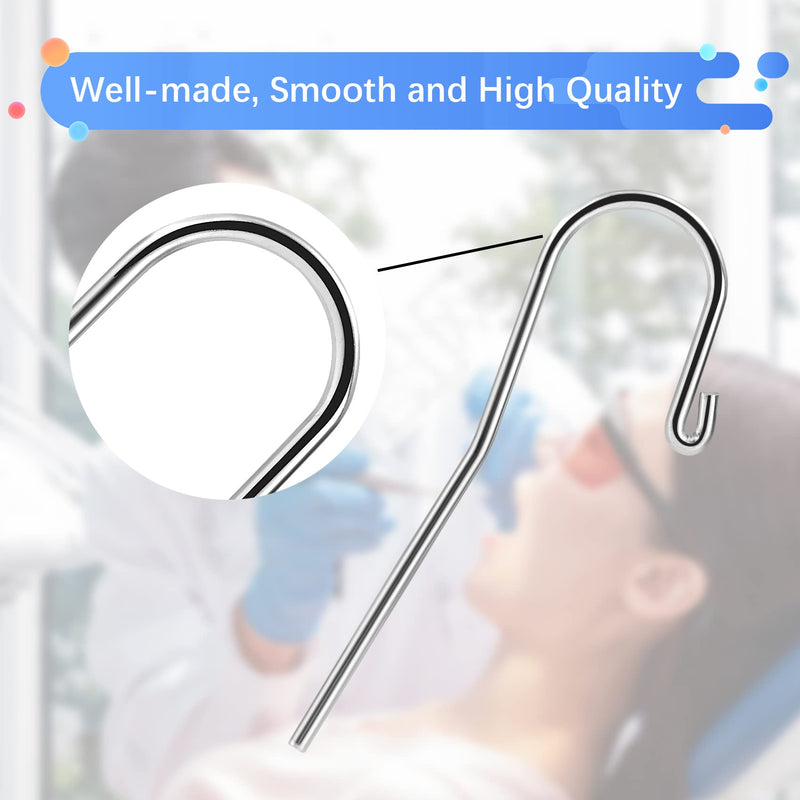 [Australia - AusPower] - 10Pcs Dental Lip Hooks for Apex Locator, Stainless Steel Tester Endo Instrument Tools Used for Dental Clinic, Lab Equipment - Acid and Rust Resistance|2 mm 