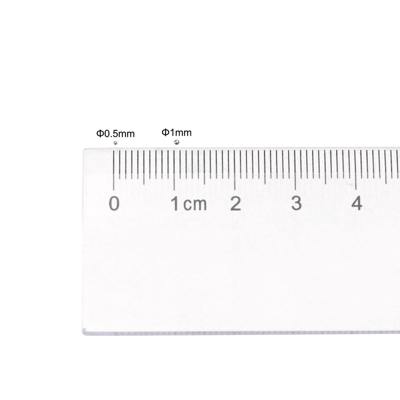 [Australia - AusPower] - uxcell 1000pcs 0.5mm, 1mm 304 Stainless Steel Bearing Balls G25 Precision 