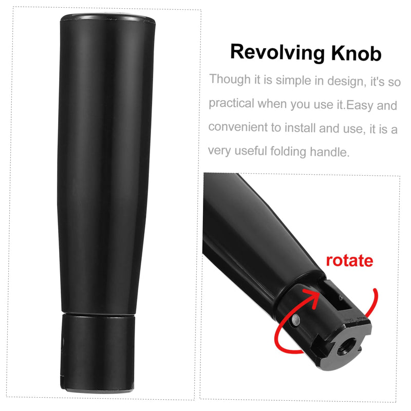 2pcs Rotary Handle Folding Handle Revolving Handle Threaded Handwheel Black Knobs Lathe Revolving Knob Foldable Handle Rv Small Tools Hand Drill Hand Wheel to Rotate Screw Bakelite