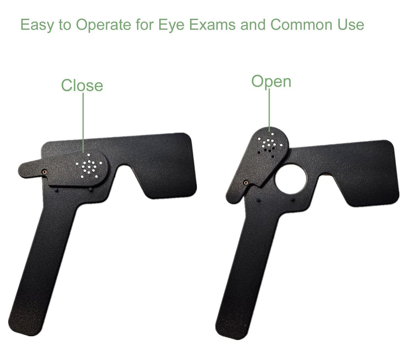 [Australia - AusPower] - 3 Pack Ophthalmic 14-Pinhole Eye Occluder for Vision Test, Portable Handheld Eye Exam Tool for Ophthalmologists Orthoptists and Optometrists Black 
