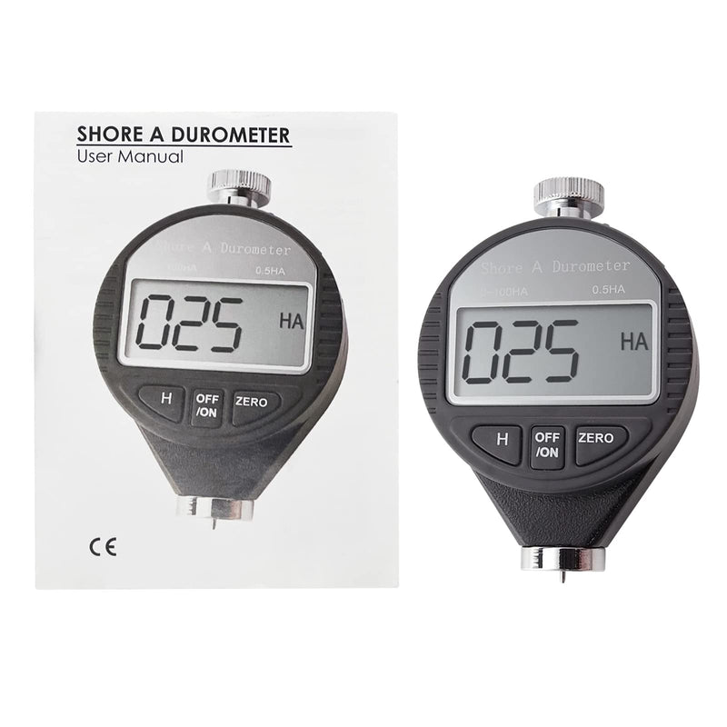 [Australia - AusPower] - Shore A Durometer Rubber Hardness Tester 0~100HA,Portable Metal Surface Hardness Tester with Large LCD Display for Rubber,Plastic,Tire,Leather,Wax,Surface and Hardness Testing,Shore A Hardness 