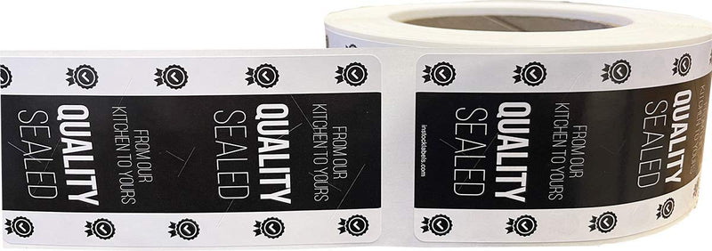 Tamper Evident Labels - Quality Sealed Food Seal Stickers, 2 x 4 Inch, 500 Total, Writable Tamper Proof - Ideal for Secure Food Delivery