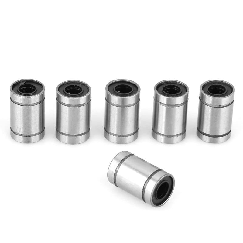 [Australia - AusPower] - 8PCS LM6UU Linear Ball Bearings, 3D Printer CNC Parts, 6mm Bore Dia 12mm OD Linear Bearings Set, Steel Bearing Bushing for CNC Machine Engraving Machine 