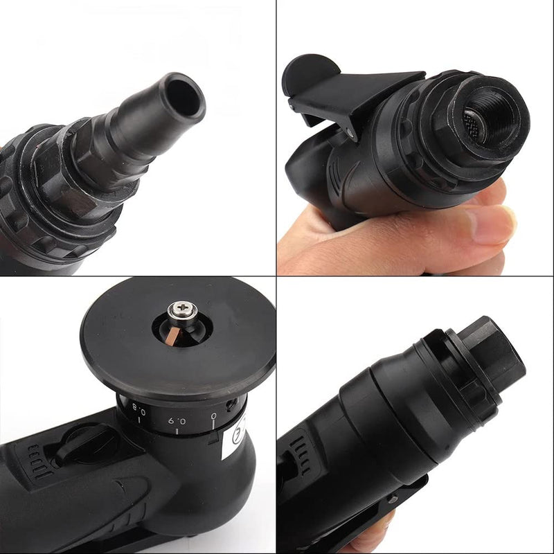 [Australia - AusPower] - Mini Pneumatic Chamfering Machine, Portable Handheld Air Chamfer Tool for Chamfering Metal 45 degree Arc Corner Beveling Trimming Deburring Machine Air Chamfering Tool Kit (Black) 