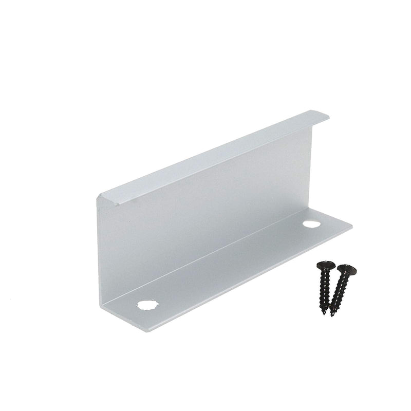 3.15 Inch Silver Finger Pulls for Cabinet 30Pcs, 2.52 Inch Hole Spacing, Aluminum Alloy Edge Pulls Furniture Handle, Back Mount Concealed Handles for Cupboard, Drawer, Dresser, Wardrobe 80mm/3.15" Straight Edge