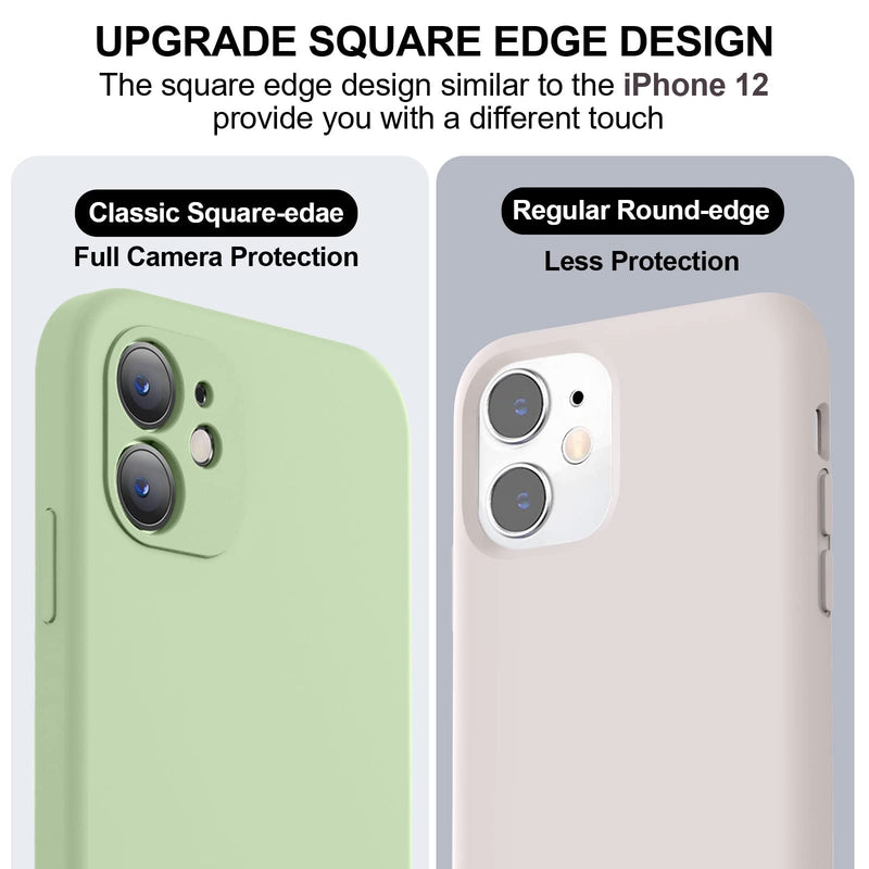 [Australia - AusPower] - Vooii Compatible with iPhone 11 Case, Upgraded Liquid Silicone with [Square Edges] [Camera Protection] [Soft Anti-Scratch Microfiber Lining] Phone Case for iPhone 11 6.1 inch - Matcha 