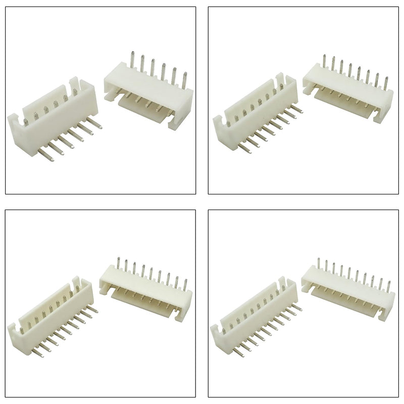 [Australia - AusPower] - JST Connector Kit, XH2.5 DIP Header Jst 2.54mm Pitch IC Socket Plugs Adapter, JST-XH 2/3/4/5/6/7/8/9/10/12Pin DIP Header Side Type Right Angle Type Header (XH2.5-DIP-R/A) JST-2.5MM-XH-DIP-Right Angle Header 
