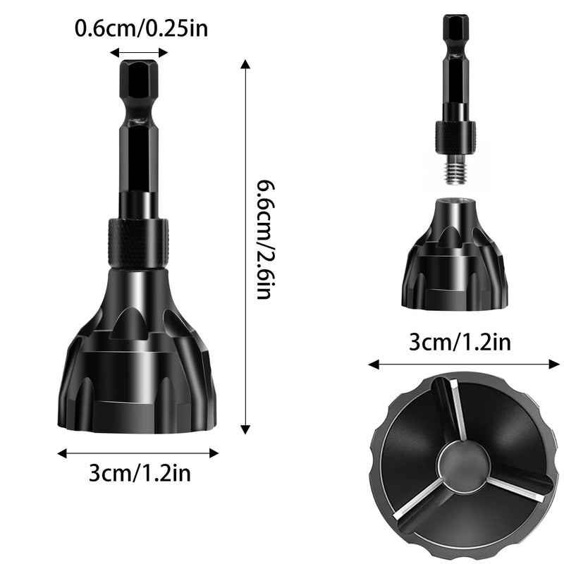[Australia - AusPower] - Deburring Tool Chamfer Tool, HSS Hex Shank Deburring Tool for Metal, Bolt Thread Repair with Quick Release Shank Fits, 2 Pack Black 