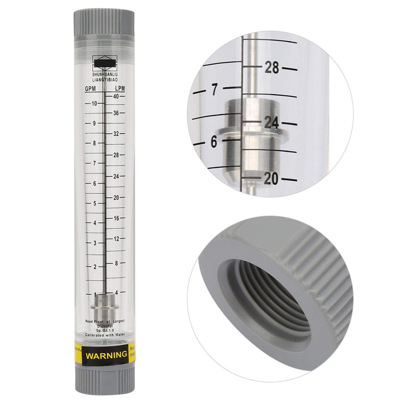 [Australia - AusPower] - G3/4inch Female Water Liquid Flowmeter,1-10GPM Tube Cylindrical Panel Type Meter,LZM-20G Flowmeter Instrument 
