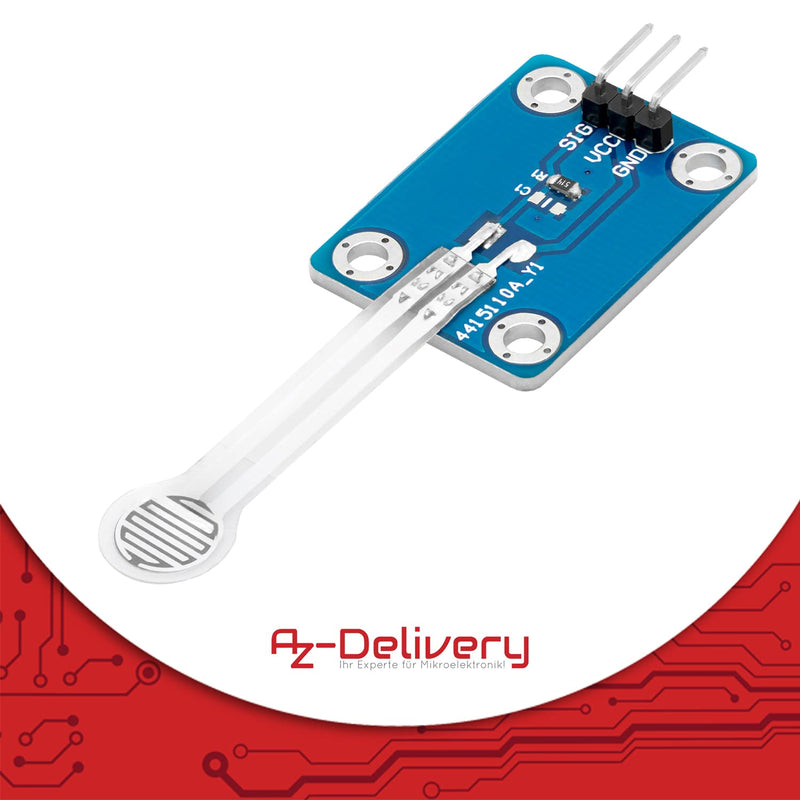 AZDelivery Film Force Sensitive Resistance Flexible Thin Film Pressure Sensor 3.3 / 5 V Analogue Pressure Detection Precise Resistance Force Sensor 1