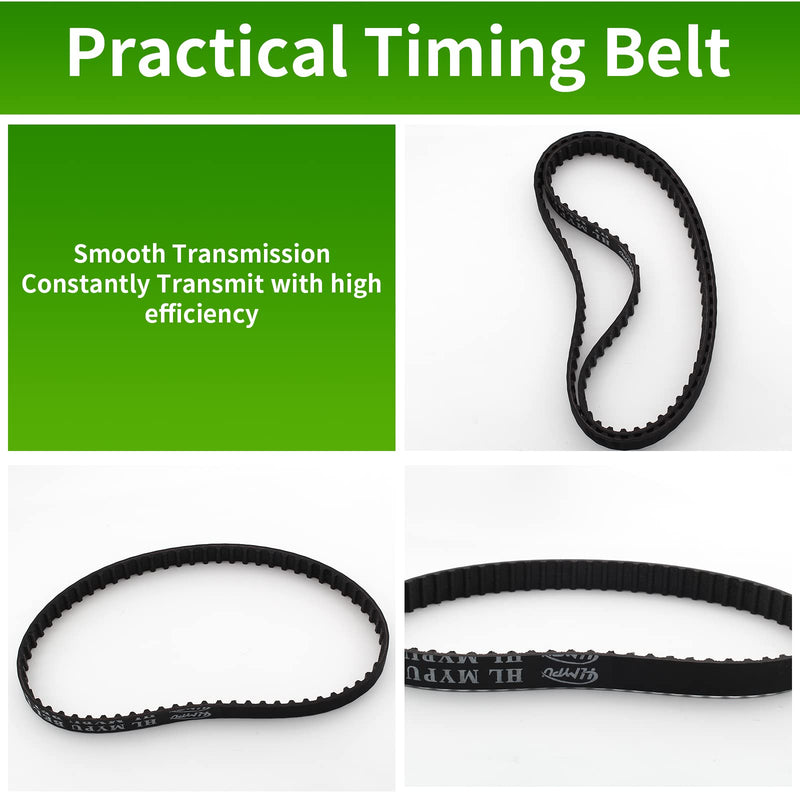 [Australia - AusPower] - 2pcs 120XL Timing Belt 60 Teeth Rubber Drive Belt 5mm Pitch 10mm Width Black Geared Belt (120XL037) 2 