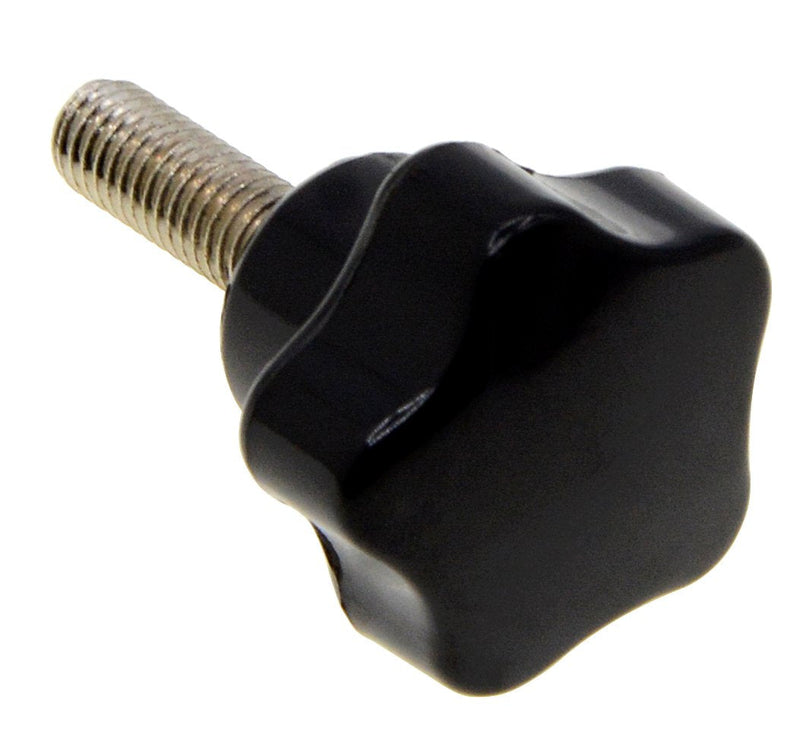 [Australia - AusPower] - YXQ M6 Star Hand Knob Clamping Tightening Replacement Black Plastic (6Pcs) M6x25x20(6Pcs) 