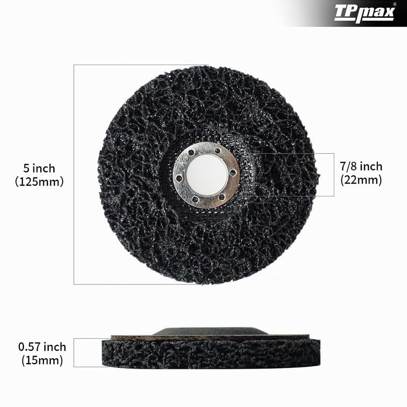 125 mm Sanding Discs Set for Angle Grinder, 3 Pieces CSD Cleaning Discs, Coarse Cleaning Disc, Nylon Fabric Disc for Removing Paint and Rust 125 mm 3.0