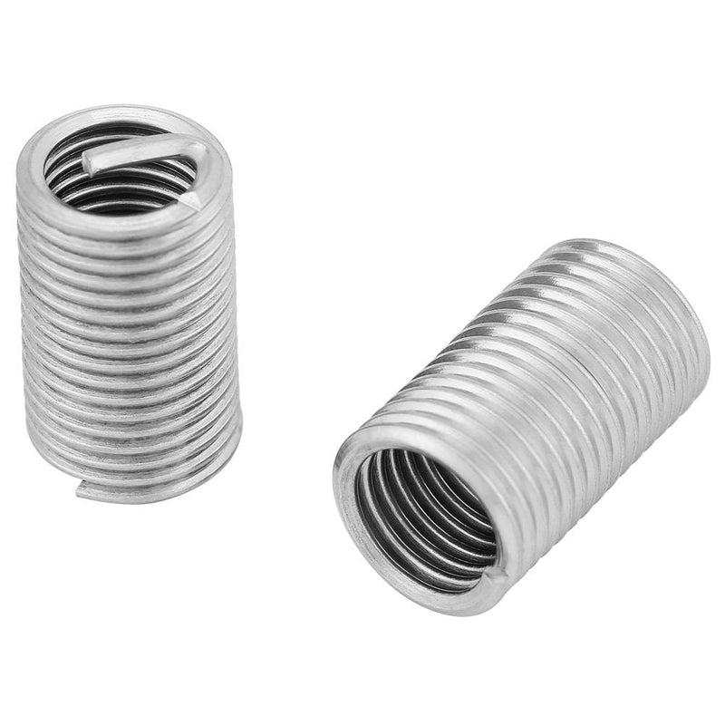 [Australia - AusPower] - 10 Pcs 304 Stainless Steel Helicoil M8 Helicoil Thread Repair Kit M8x1.25x3D Wire Screw Sleeve Inserts Thread Repair Kit 