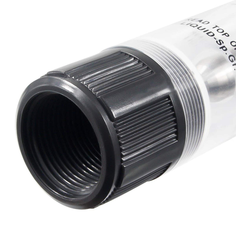 [Australia - AusPower] - Inline Clear Acrylic Water Flowmeter 1PT Dia Threads G-25 4-40 GPM 15-150 LPM 