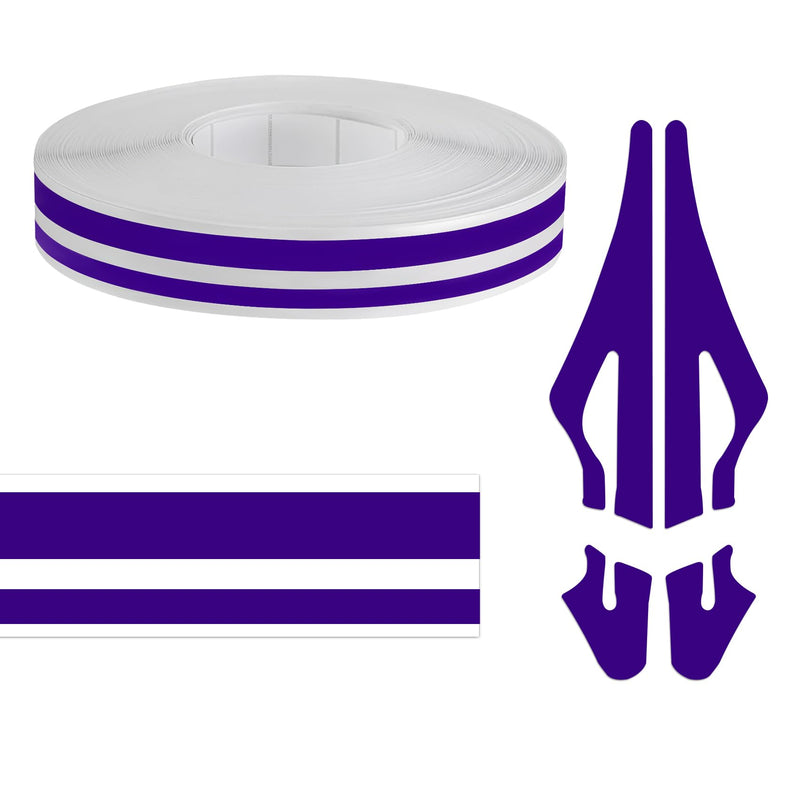 32Ft Car Pinstriping Tape, Pinstripe Body Sticker, Vinyl Automotive Pinstriping Tape Stripe Decal, Auto DIY Body Side Stripes Trim Sticker for Auto Motorcycle Home (Purple) Purple