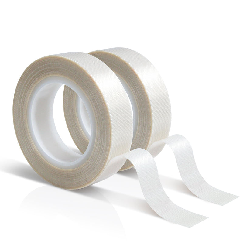 MEBMIK 2 Rolls 1/2 Inch x 33 Feet Low Friction Drawer Slide Tape - Squeak Resistant, Abrasion Resistant Surface Protection Tape for Wood, Cabinet, Curtain, Furniture, White
