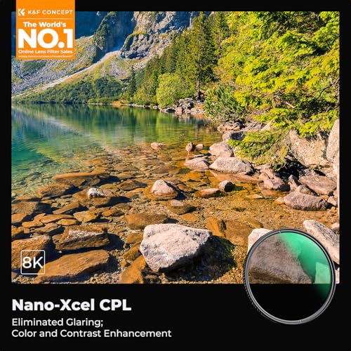 K&F CONCEPT 46mm Circular Polarizer Lens Filter with 28 Multi-Layer Coated