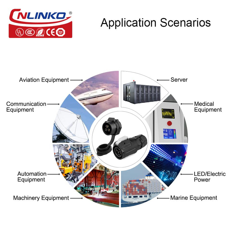 [Australia - AusPower] - CNLINKO IP68 Circular Panel M16 Plastic 8 Pin Plug and Socket Electrial Waterproof Auto Wire Harness Solder with Cover for Power Equipment DC/AC Welding Connector (8 Pin) 