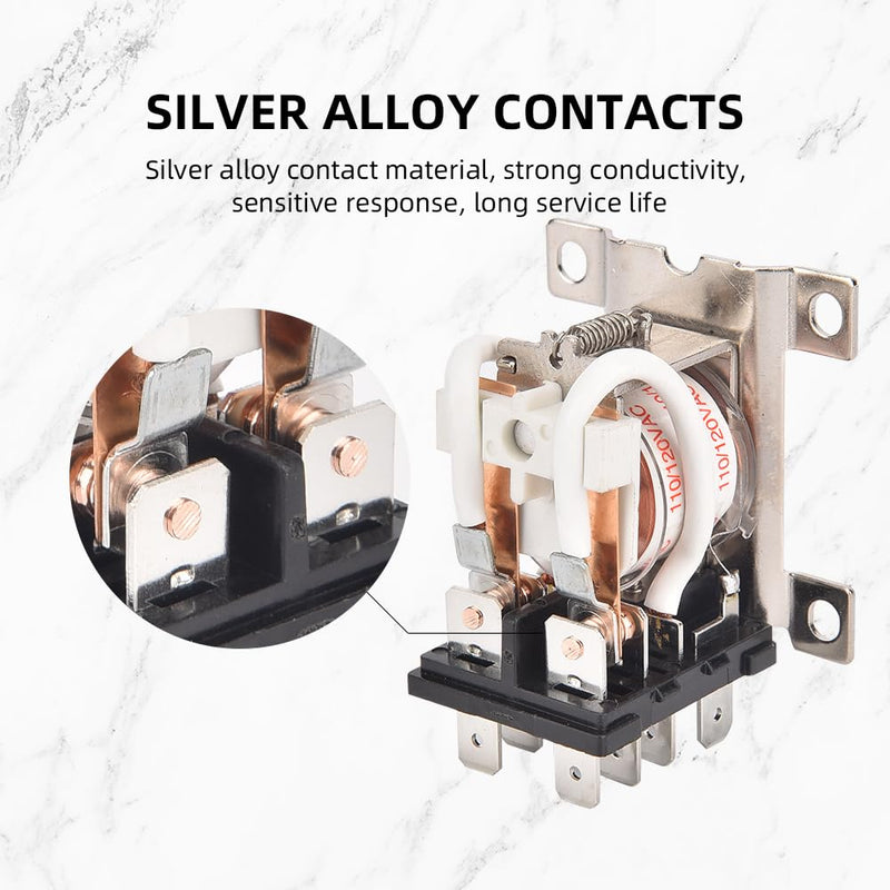 [Australia - AusPower] - JQX-12F-2Z AC 110V Coil 30A 2NO 2NC DPDT 8 Pin General Purpose High Power Relay… 