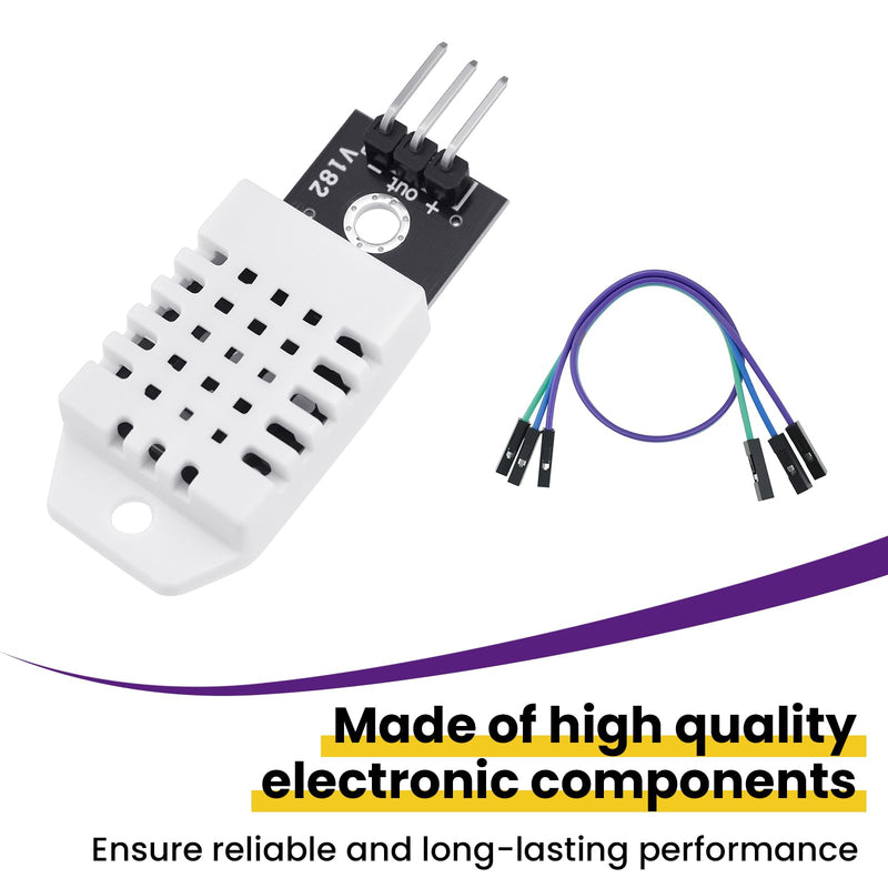[Australia - AusPower] - 4Pcs DHT22/AM2302 Digital Temperature Humidity Sensor Module with Cable, Temp Range -40~80℃ (±0.5℃), Humidity 0~100% RH (±2%) for A-rduino Electronic Practice DIY, Replace SHT11 SHT15 