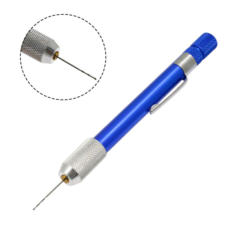 [Australia - AusPower] - 21Pcs Metric Mini Micro Drill Bit Set, HSS Twist Drill Bits with Mini Pin Vise & Plastic Case, Precision Drilling Hand Tools for Wood Jewelry DIY Carving Drilling 