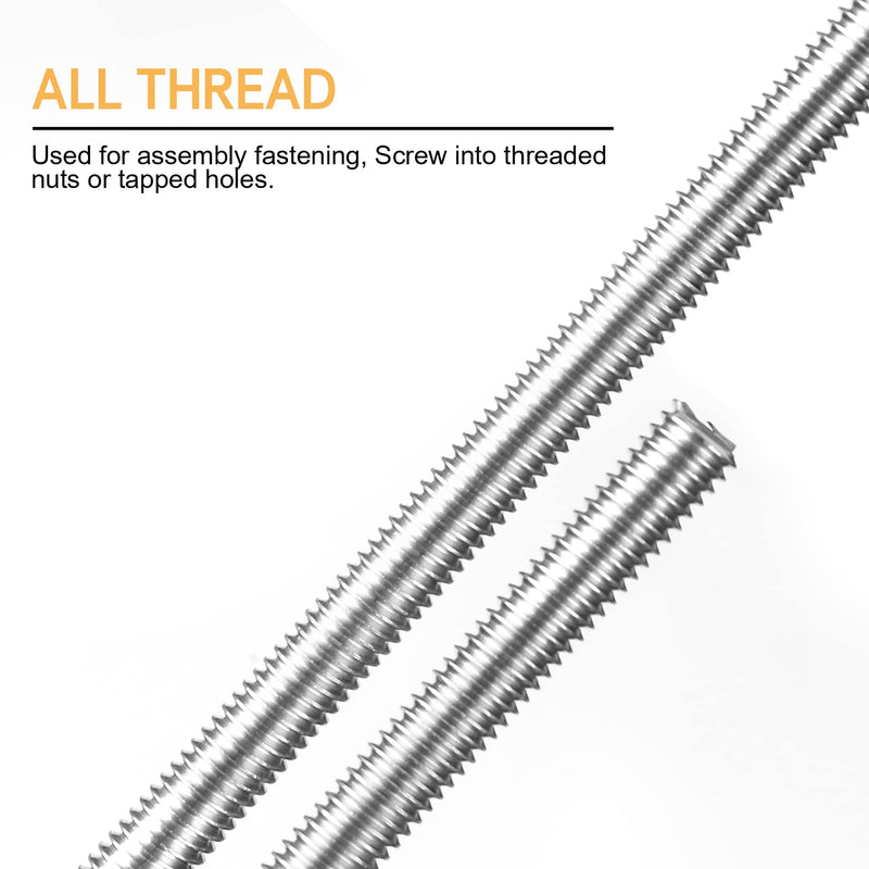 [Australia - AusPower] - Pack of 5?304 Stainless Steel M6-1.0 Fully All Threaded Rod, Long Threaded Screw, Right Hand Threads, 250mm Length 