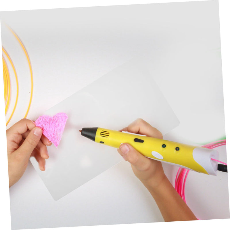 [Australia - AusPower] - EXCEART 10pcs Transparent Drawing Board 3D Pen Pad 3D Pen Stencils 3D Printer Pen Mat 3dpen Pad 3 Accessories Drawing Paper for Kids Plastic Basic Template PVC Album White Canvas Child 