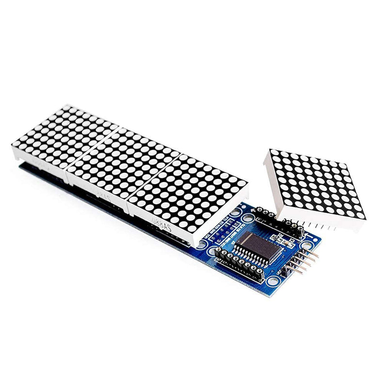 [Australia - AusPower] - Hailege 2pcs 8x8 Dot Matrix LED Module Four in One Dot Matrix Display for Arduino Microcontroller with Dupont Wire 