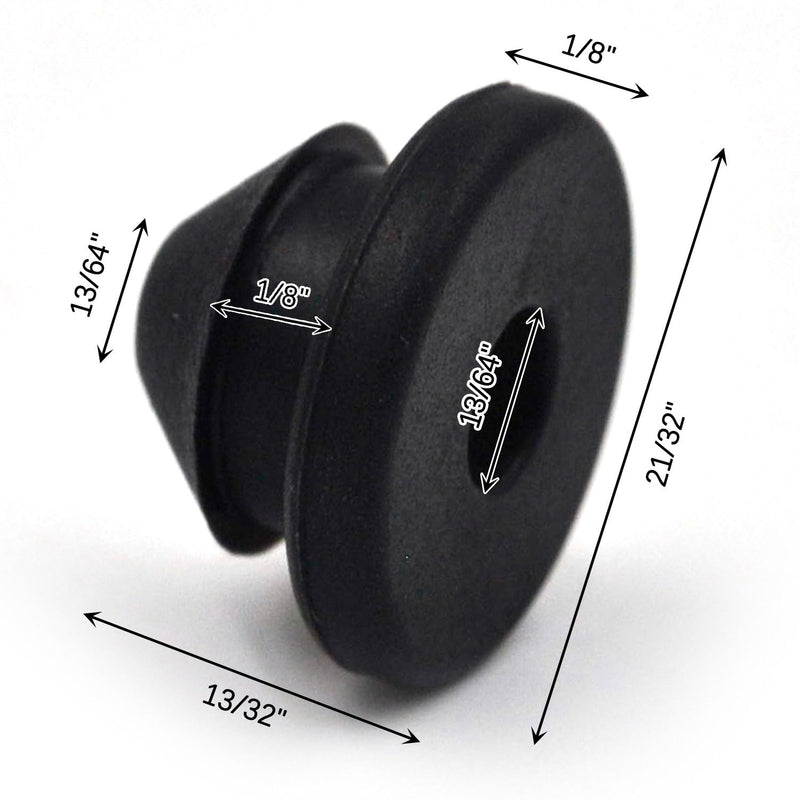 [Australia - AusPower] - 200 Pack Cable Railing Rubber Grommets, Fit 1/8" 5/32" 3/16" Cables for Metal Cable Railing Posts, Cable Railing Protective Sleeves for Outdoor Indoor Metal Posts 200 PCS 