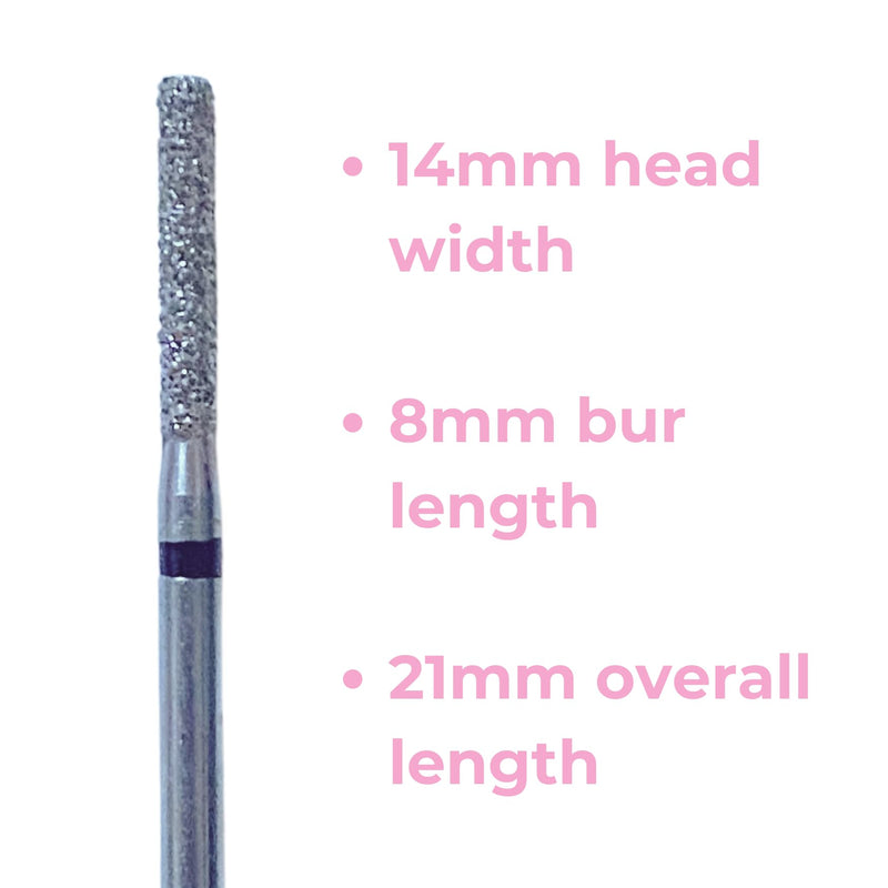 [Australia - AusPower] - 10 Pack of Diamond Burs 837-014 FG Super Coarse - Flat End Cylinder - Friction Grip Crown and Onlay Bur (10 Burs Per Pack) 