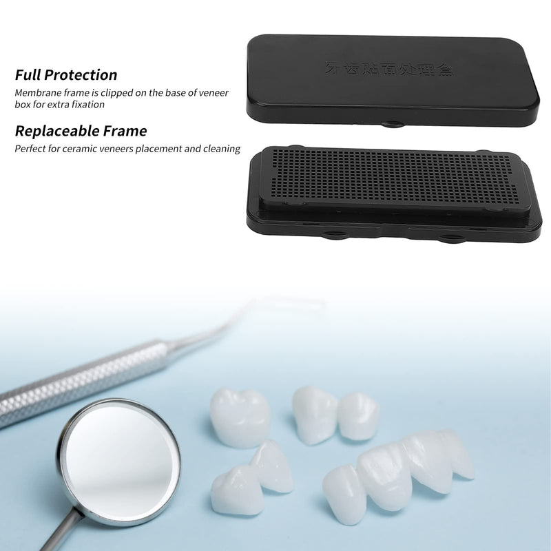 [Australia - AusPower] - Ceramic Veneers Box,Ceramic Veneers Denture Box,Professional Veneer Pretreatment Patch Tooth Box Ceramic Veneers Denture Storage Box for Arrangement Cleaning 